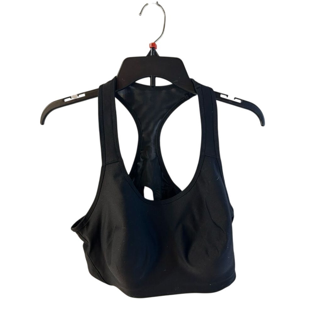 Avia Sports Bra XL Black Mesh Racerback Molded‎ Cup High Impact Womens